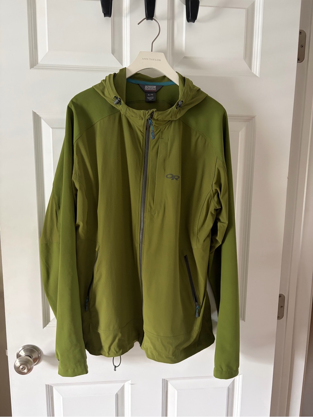 Outdoor Research Women’s Green Hooded Softshell Jacket